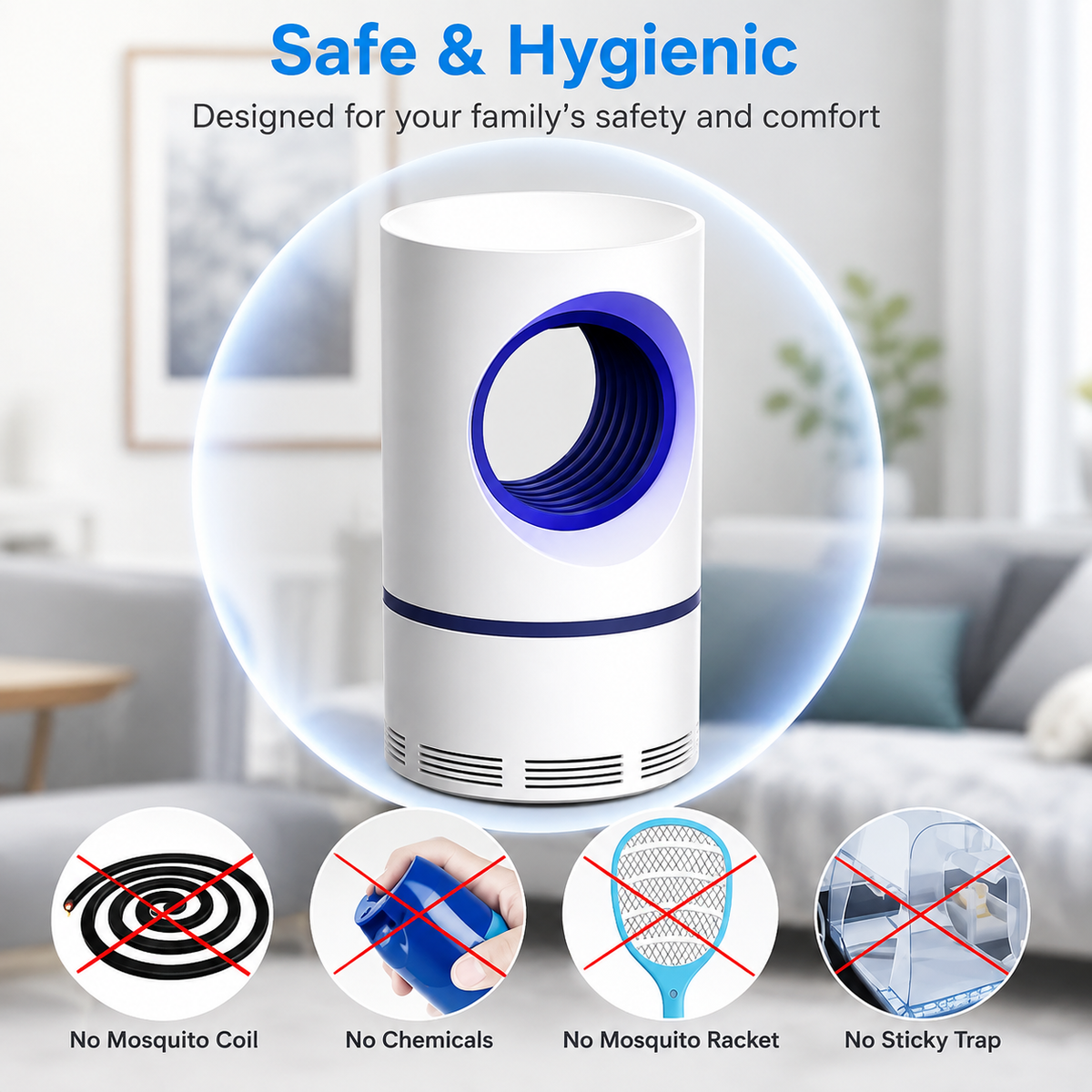 USB Mosquito Killer Lamp Indoor UV Insect Trap